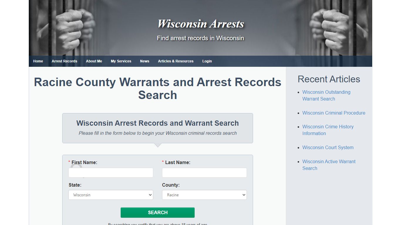 Racine County Warrants and Arrest Records Search